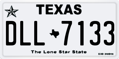 TX license plate DLL7133