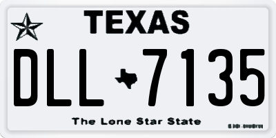 TX license plate DLL7135
