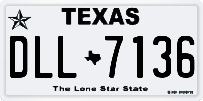 TX license plate DLL7136