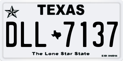 TX license plate DLL7137