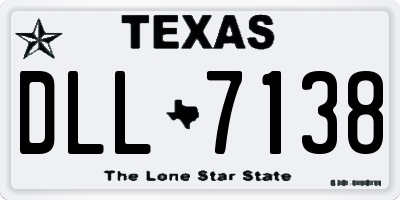 TX license plate DLL7138