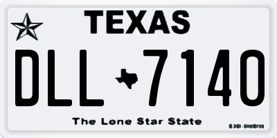 TX license plate DLL7140