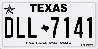 TX license plate DLL7141