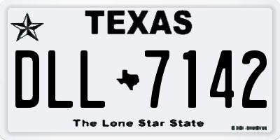 TX license plate DLL7142