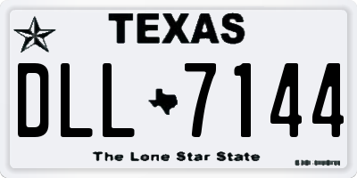 TX license plate DLL7144