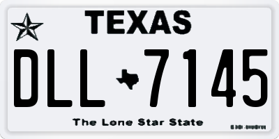 TX license plate DLL7145