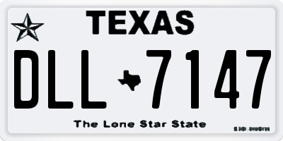 TX license plate DLL7147