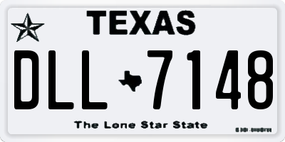 TX license plate DLL7148