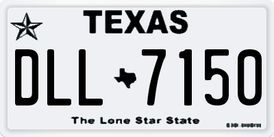 TX license plate DLL7150