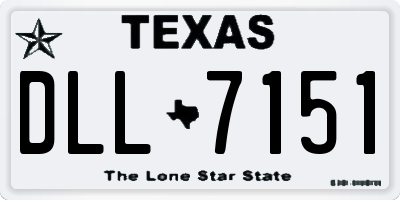 TX license plate DLL7151