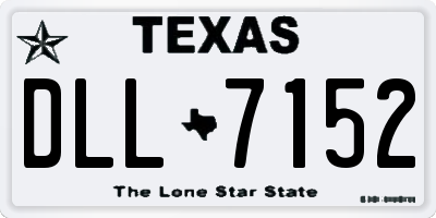 TX license plate DLL7152