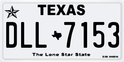 TX license plate DLL7153