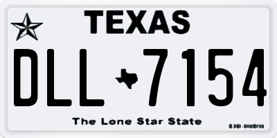 TX license plate DLL7154