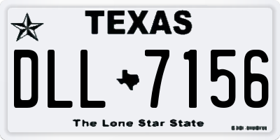 TX license plate DLL7156
