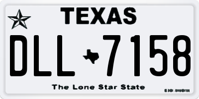 TX license plate DLL7158
