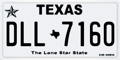 TX license plate DLL7160