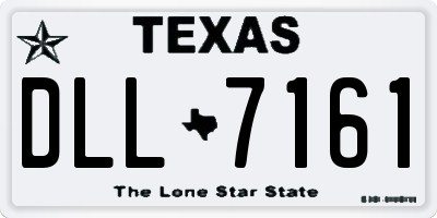 TX license plate DLL7161
