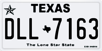 TX license plate DLL7163