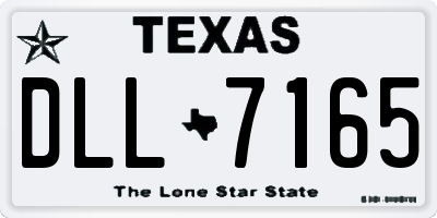 TX license plate DLL7165