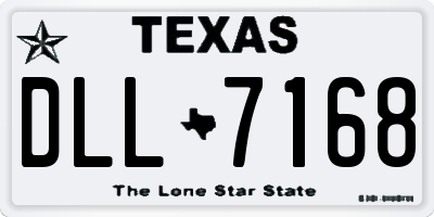 TX license plate DLL7168