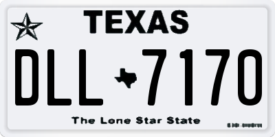 TX license plate DLL7170
