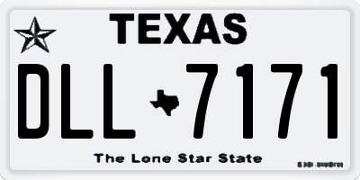 TX license plate DLL7171