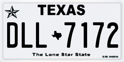 TX license plate DLL7172