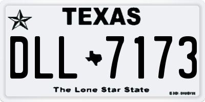 TX license plate DLL7173