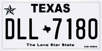 TX license plate DLL7180