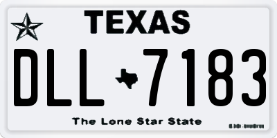 TX license plate DLL7183