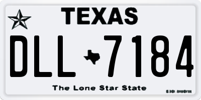 TX license plate DLL7184