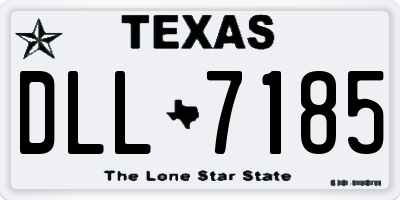 TX license plate DLL7185