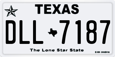 TX license plate DLL7187