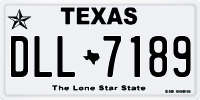 TX license plate DLL7189