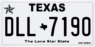 TX license plate DLL7190