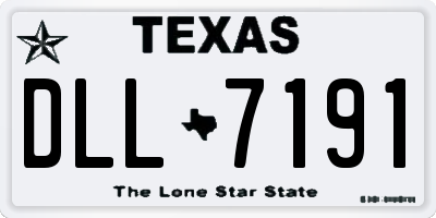 TX license plate DLL7191