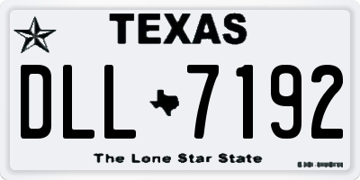 TX license plate DLL7192