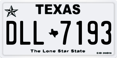 TX license plate DLL7193