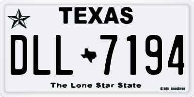 TX license plate DLL7194