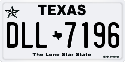 TX license plate DLL7196