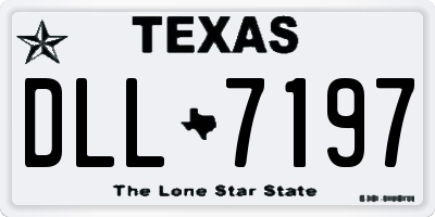 TX license plate DLL7197