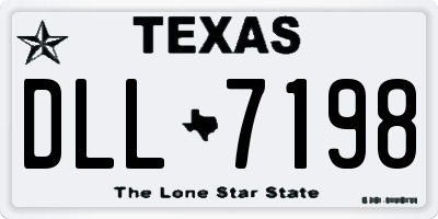 TX license plate DLL7198