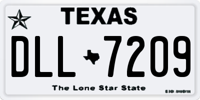 TX license plate DLL7209