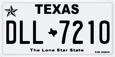 TX license plate DLL7210