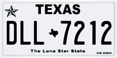 TX license plate DLL7212