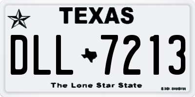 TX license plate DLL7213