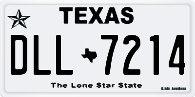 TX license plate DLL7214