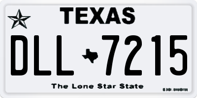 TX license plate DLL7215