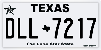 TX license plate DLL7217