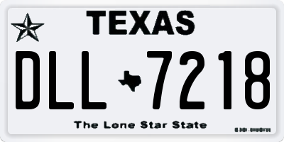 TX license plate DLL7218